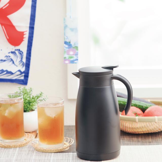 6個セット 卓上ポット 1L 保温 保冷 真空断熱 ステンレス 超軽量 コンパクト スリム 保冷ポット 保温ポット 魔法瓶 大容量 ブラック グレー オフホワイト ATP-1100-6P_3