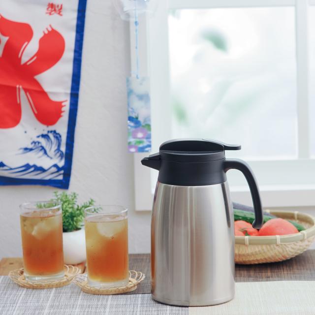 6個セット アトラス 卓上ポット 1.6L 魔法瓶 保温 保冷 真空断熱 ステンレス 超軽量 コンパクト スリム  保温ポット 保冷ポット魔法瓶 大容量 シルバー バリウス AVTP-1600SV6P_12
