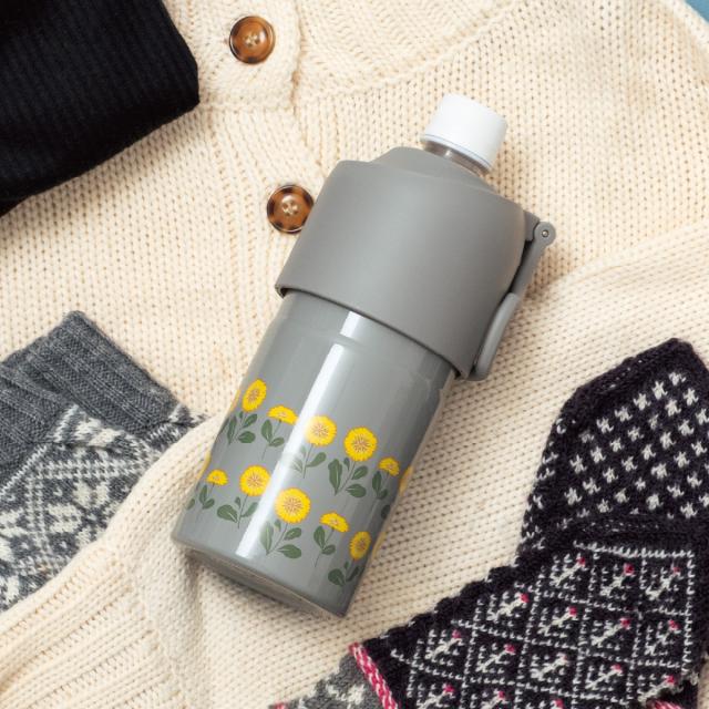 12個セット アトラス 水筒 500ml 650m 花柄 ボトルホルダー ペットボトルクーラー 保温水筒 保冷水筒 折りたたみ水筒 ハンドル ABIB-EF12P_1