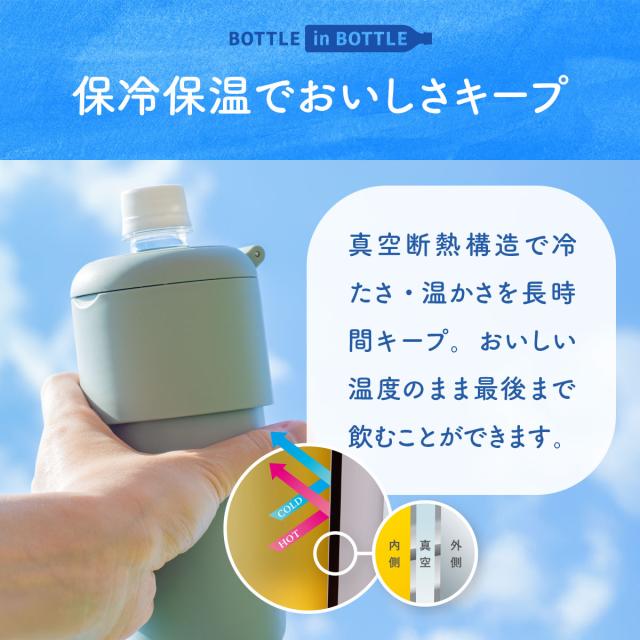 24個セット アトラス 水筒 500ml 650m ペットボトルホルダー ペットボトルクーラー ボトルホルダー 保温水筒 保冷水筒 折りたたみボトル ハンドル付き ABIB-G24P_4