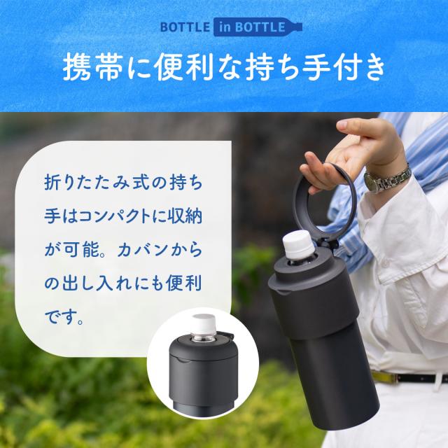 24個セット アトラス 水筒 500ml 650m ペットボトルホルダー ペットボトルクーラー ボトルホルダー 保温水筒 保冷水筒 折りたたみボトル ハンドル付き ABIB-G24P_8