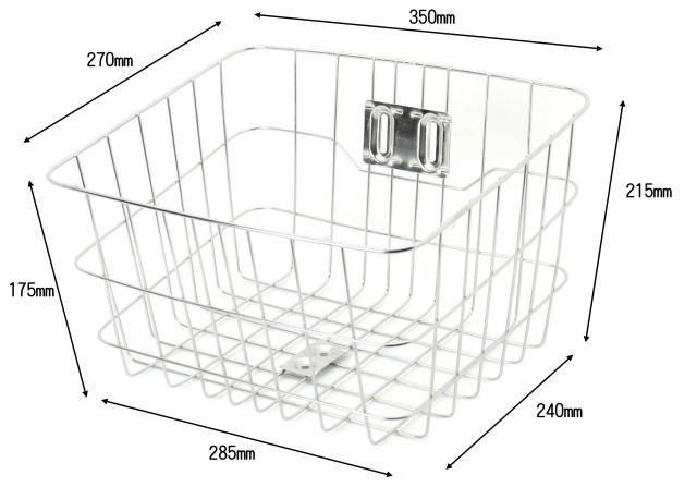 自転車 カゴ 前用 フロント 平型 ステンレス 前カゴ シルバー 丸八工機