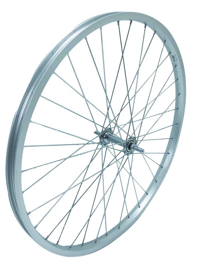 自転車 前車輪 26 x 1 3/8 アルミ WO26 x 1 3/8 シルバー ホイール フロント 前輪