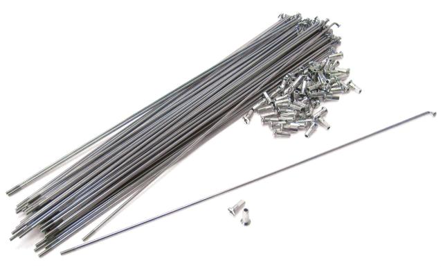 自転車 スポーク & 鉄ニップルセット #13 72本入 242mm #13 x 242mm シルバー ホイール 車輪の通販は 5,394円