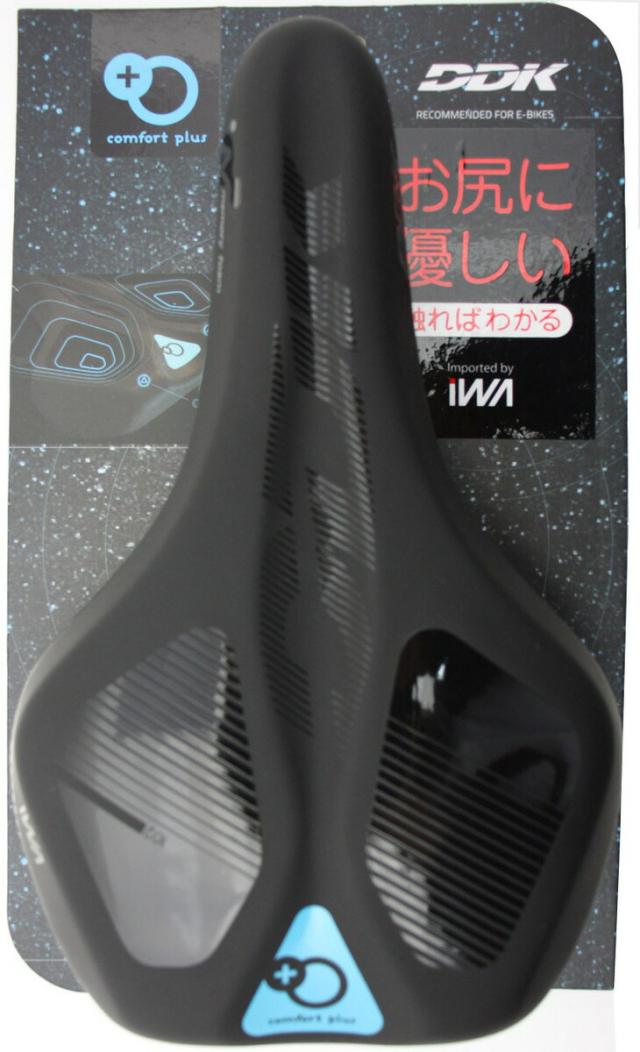 自転車 サドル DDK ハイブリッドサドル コンフォートプラス D102 263mm x 164mm ブラック 丸八工機 大人用 痛くない ソフト クロスバイク スポーツバイク