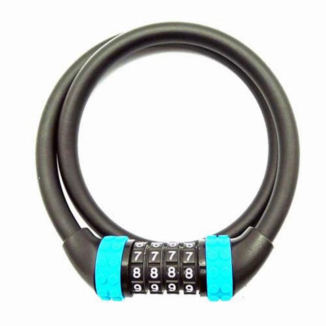 自転車 鍵 ワイヤー BLOCKロック マイダイヤル 60cm ブルー 4桁 ダイヤル式 ロック カギ サギサカ