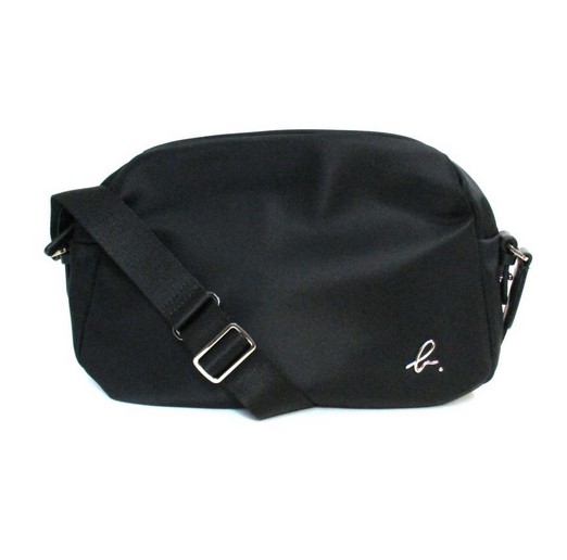 アニエスベー バッグ ショルダーバッグ 新品 ナイロン アニエスbショルダーバッグ 斜め掛けバッグ ポシェット 黒 金具ロゴ