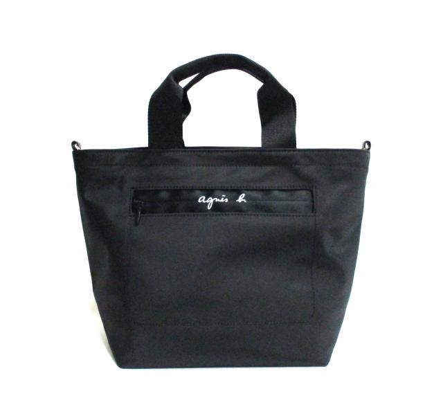 agnes b. アニエスベー ナイロン トートバッグ ブラック 黒