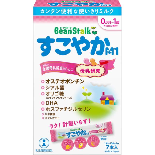 送料無料【4缶にスティック7本付】ビーンスタークすこやかM1 大