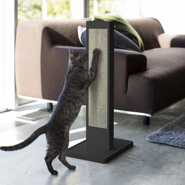 【山崎実業】tower 猫の爪とぎスタンド タワー ダンボール 爪研ぎ つめとぎ（ホワイト）（ブラック） // YAMAZAKI 山実 シンプル モノトーン 雑貨 おしゃれ 人気の通販は