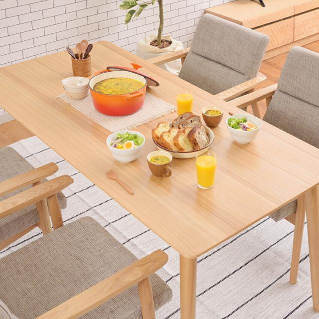 リズ ダイニングテーブル RTO-883TNA // 木製 ダイニング テーブル キッチン 食卓 机 プレーン ナチュラル 家具 新生活 引越 東谷_3