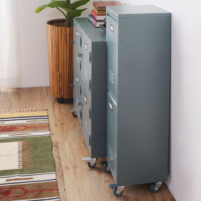 ゴミ箱 90L Empro ダブルプッシュダストボックス ふた付き 木目調 383574-5.jpg