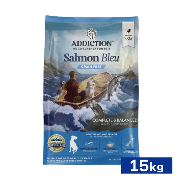 Addiction foods アディクションサーモンブルーグレインフリードッグフード  15kg（4512250211014）//  ドッグフード ペットフード  ノンアレルギー グルテンフリー ペット 犬用総合栄養食 合成保存料不使用 ザペットの通販は