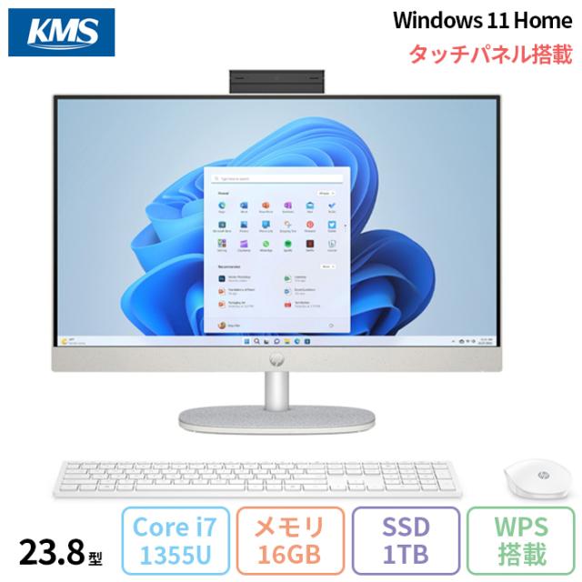 HP All-in-One 24-cr0007jp AIO デスクトップ 892V4PA#ABJ Windows11 Office付き Core i7-1355U メモリ16GB SSD1TB 美品 メーカー展示品Sランクの通販は