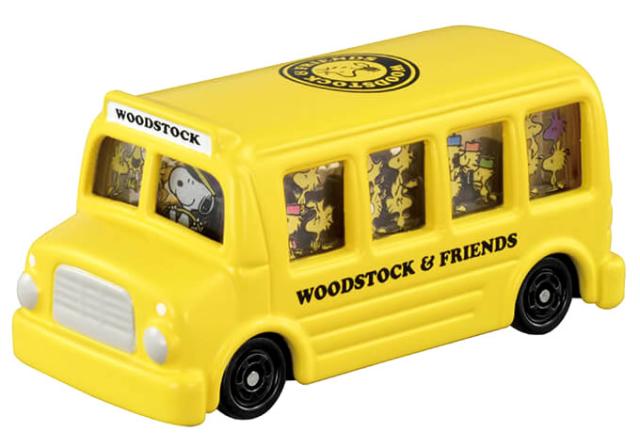 スヌーピータウン限定トミカ２２ ウッドストックバスミニカー 特注ドリームトミカ スヌーピータウンショップ スクールバス WOODSTOCK