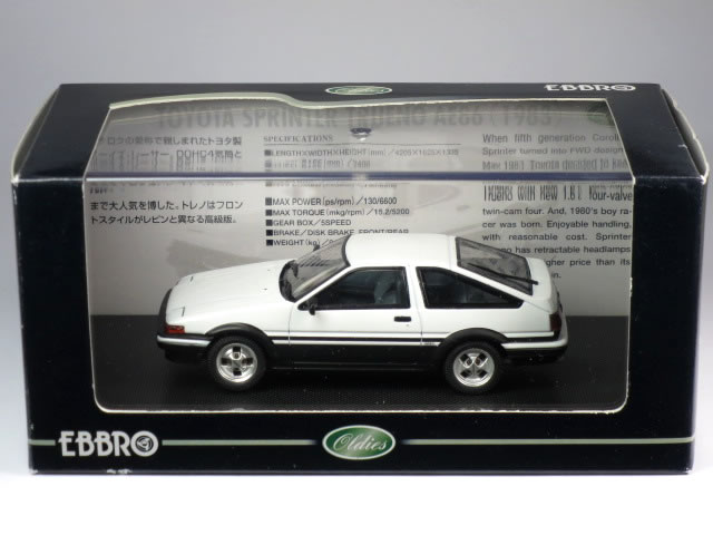 エブロ 1/43 トヨタスプリンタートレノ 3 door AE86 1983 絶版品】エブロ 1/43 トヨタ スプリンター トレノ (AE86) 1983