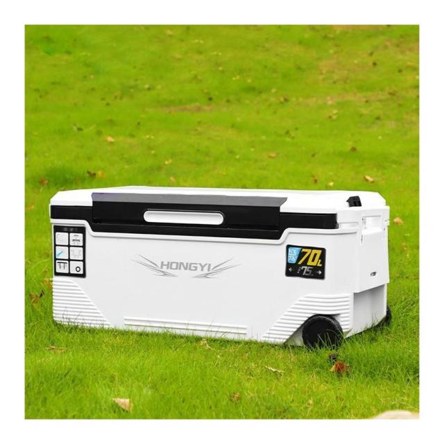 釣り用クーラーボックス 大容量 大型70L 座れる頑丈マッスルボディ 防水 サイドハンドル キャスター付 釣り 保冷力150h 水栓付き 白&黒の通販は 30,472円