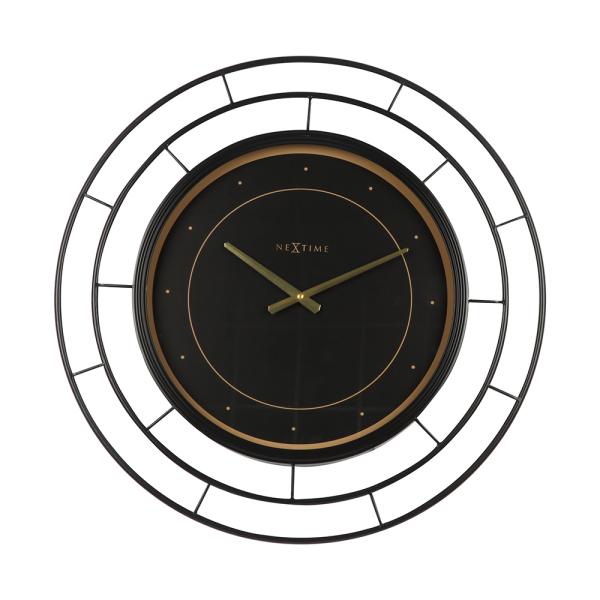 アウトレット特価 NEXTIME ネクスタイム 壁掛け時計 ファンシーブラック 時計 おしゃれ スイープ 静か 無音 ウォールクロック シンプル_1