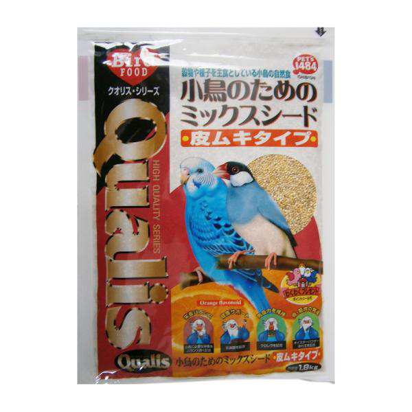 鳥用フード 2021 ペッズイシバシ クオリス ミックスシード 皮ムキ 1.8kg×10セット（18kg）