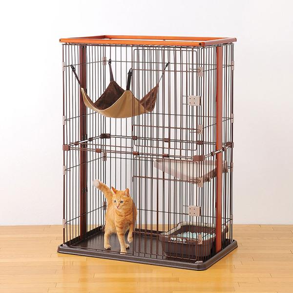 猫用サークル 9403 ボンビアルコン ウッドワンサークル キャット 2段タイプ_2