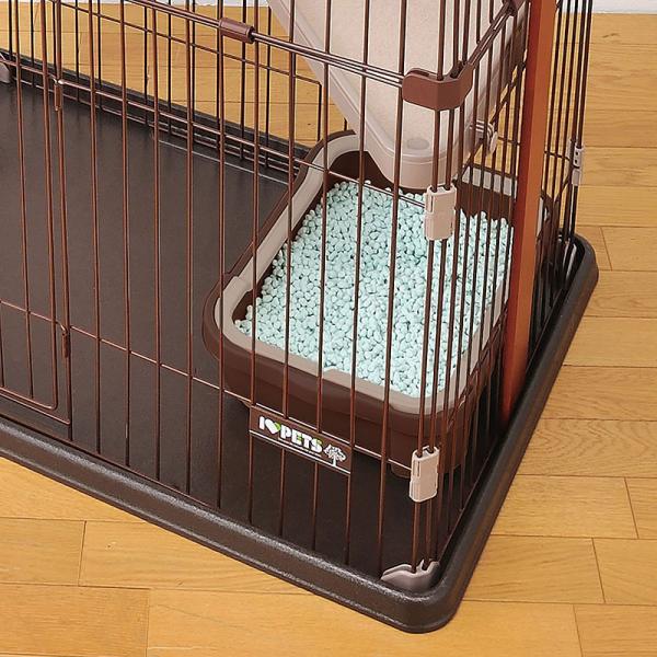 猫用サークル 9403 ボンビアルコン ウッドワンサークル キャット 2段タイプ_4