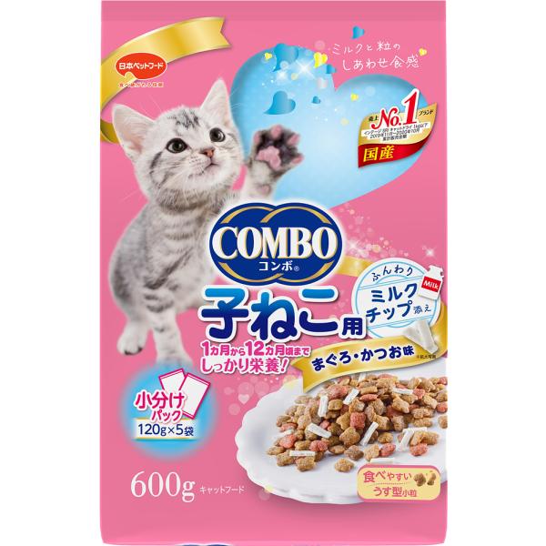 猫ドライフード 3998 日本ペットフード コンボ キャット 子ねこ用 ミルクチップ添え 600g×12袋（7.2kg）