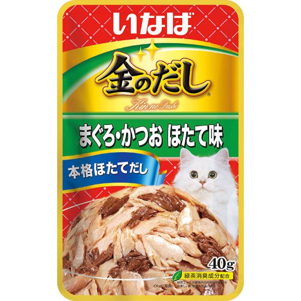 猫ウェットフード 811647  いなばペットフード いなば 金のだしパウチ まぐろ・かつお ほたて 40g×96セット(3.84kg)