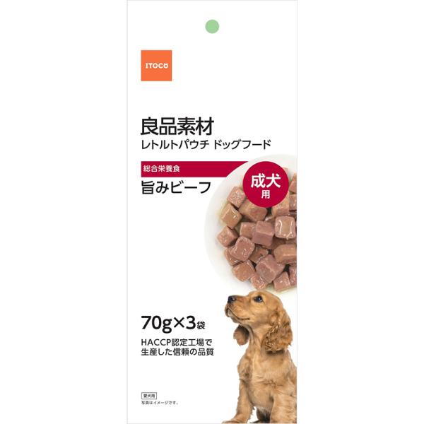 犬ウェットフード 5388  イトウ＆カンパニーリミテッド 良品素材 成犬用旨味ビーフ 70g×3袋×36セット(108袋)の通販は 7,310円