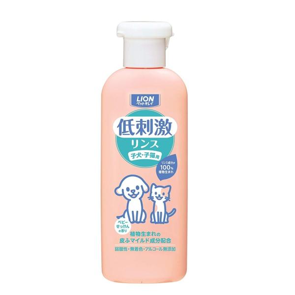 犬猫用シャンプー 4283 ライオン ペットキレイ 低刺激リンス 子犬・子猫用 220ml×12セット（2.64L） 6,290円