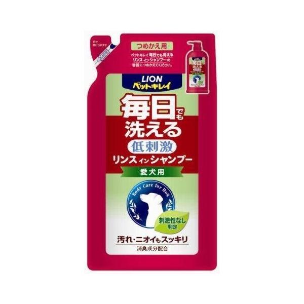 犬用シャンプー 1817 ライオン ペットキレイ 毎日でも洗えるリンスインシャンプー愛犬用 つめかえ用 400ml×12セット（4.8L）