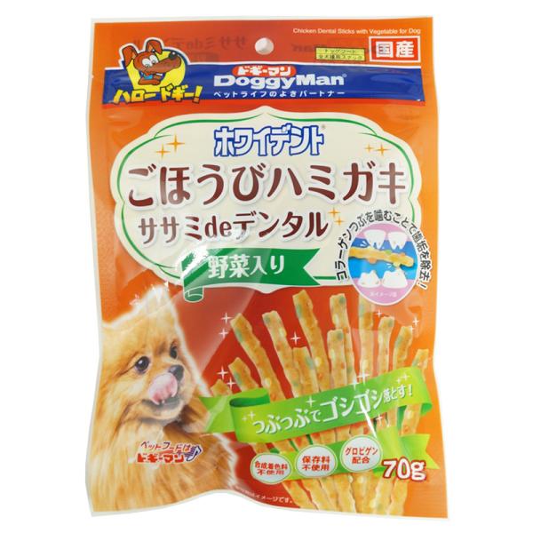 犬スナック 2854 ドギーマンハヤシ ホワイデント ササミdeデンタル 野菜入り 70g×24セット(1680g)