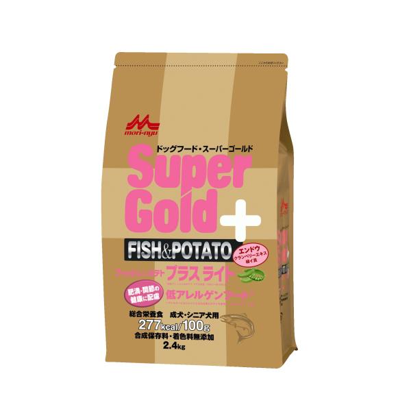 犬用ドライフード 4511 森乳サンワールド スーパーゴールド フィッシュ＆ポテト プラスライト 肥満・関節の健康に配慮 2.4kg×4セット(9.6kg)の通販は 14,840円