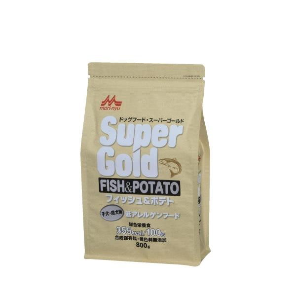 犬用ドライフード 4542 森乳サンワールド スーパーゴールド フィッシュ＆ポテト 子犬・成犬用 800g×12セット(9.6kg)の通販は