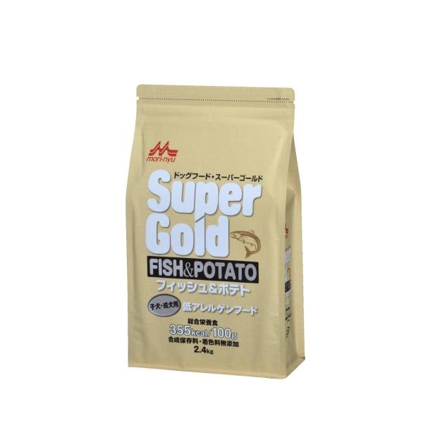 犬用ドライフード 4573 森乳サンワールド スーパーゴールド フィッシュ＆ポテト 子犬・成犬用 2.4kg×4セット(9.6kg)