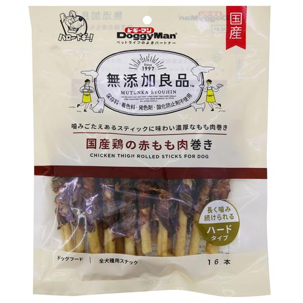 犬スナック 4735 ドギーマンハヤシ 無添加良品 国産鶏の赤もも肉巻き 16本×6セット(96本)