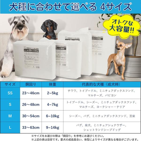 犬猫用マナーパンツ 4301 ペットプロジャパン ペット用紙おむつ M お試し用 2枚×30セット(60枚)_5