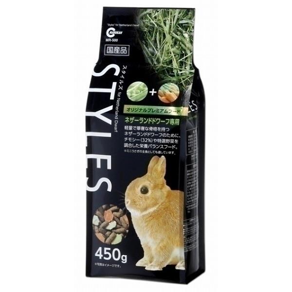 ウサギ用フード 6826 マルカン STYLES ネザーランドドワーフ専用 450g×12セット（5.4kg）