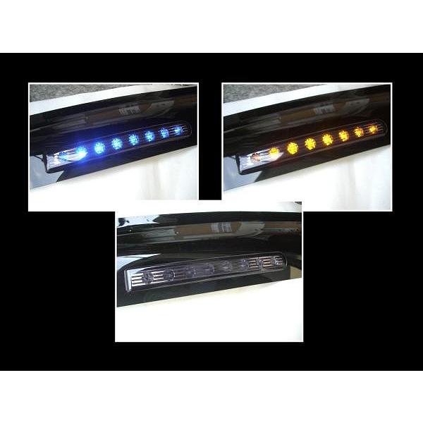 10系ハリアー RX300LEDドアバイザースモークレンズ青ポジションW球