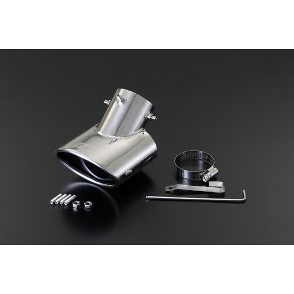 DA64V エブリィ オーバル ステンレス マフラーカッター インナーブラックメッシュ仕様 全長約175mm/幅約140mm/高さ約110mm 　