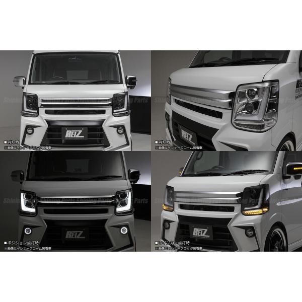 シーケンシャルウインカー ヘッドライト 流星バージョン 純正ハロゲン 車用 エブリイワゴン DA17W エブリイバン DA17V 3Dライトバー_1