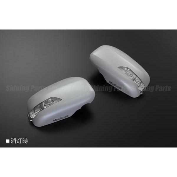 未塗装 ミラココア L675S L685S タントエグゼ L455S L465S ムーヴコンテ L575S L585S LEDウインカードアミラー カバー交換タイプ_1