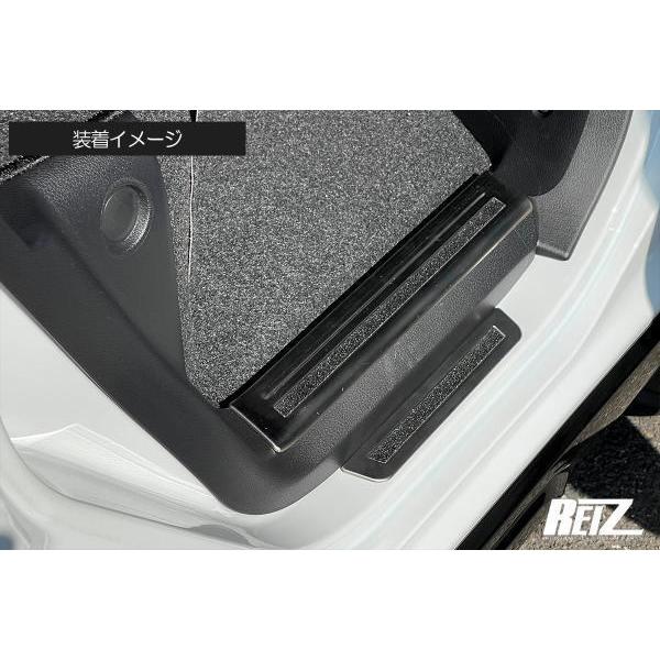 S700系 アトレー ハイゼットカーゴ サイドスカッフプレート ブラックヘアライン仕上げ S700V S710V サンバーバン ピクシスバン ディアス ステップガード_5