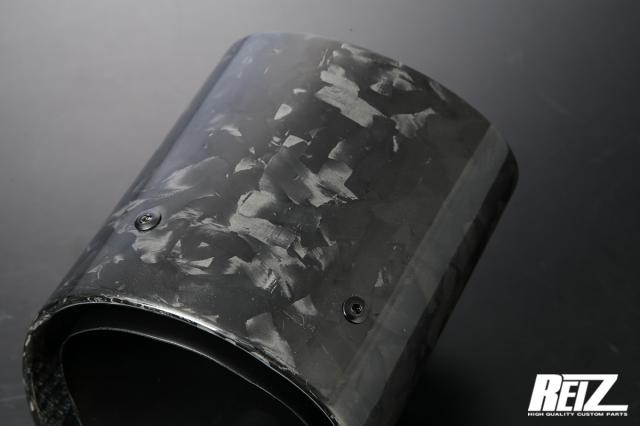 期間限定価格 リアルカーボン (クラッシュカーボン) マフラーカッター MK53S MK32S MK42S スペーシア スペーシアカスタム スペーシアギア MK33V スペーシアベース / カスタム パーツ マフラー 排気口