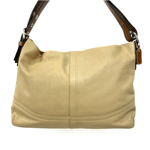 コーチ COACH ショルダーバッグ レザー F11516 肩掛け 斜めかけ 2WAY レディース メンズ ベージュ 中古 mac11146の通販は