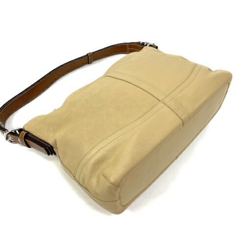 コーチ COACH ショルダーバッグ レザー F11516 肩掛け 斜めかけ 2WAY レディース メンズ ベージュ 中古 mac11146の通販は