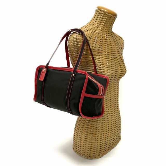 ケイトスペード Kate Spade ミニボストンバッグ ナイロン レザー 手提げかばん ハンドバッグ レディース ブラウン / レッド 中古 mag20046の通販は 6,380円