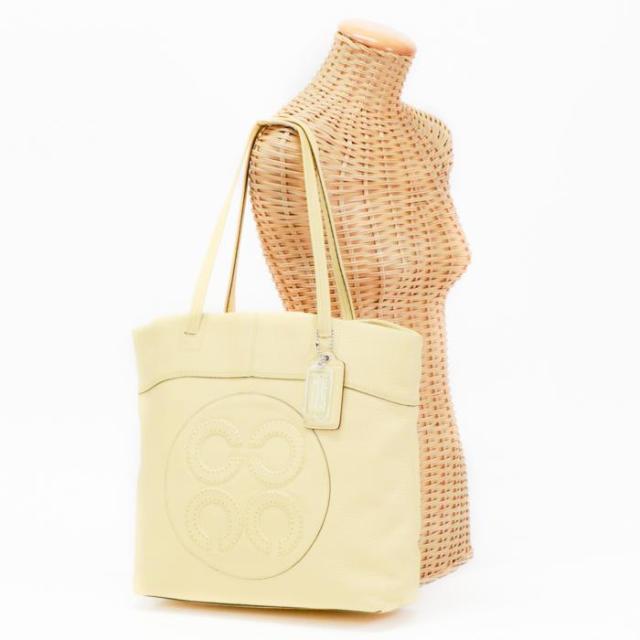 コーチ COACH トートバッグ レザー オプアート 14967 通勤 通学 A4 大容量 レディース イエロー  mah11112の通販は