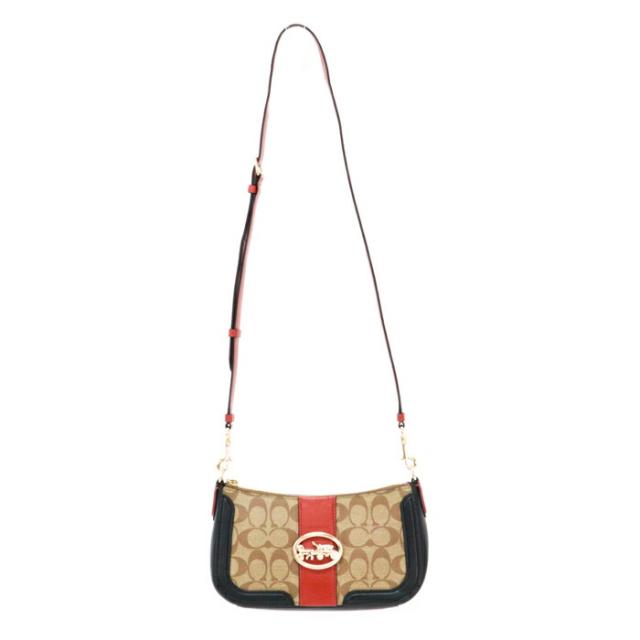 【AB位置づける】 コーチ職 COACH ジョージーバゲット なめし革 PVC 名書き 5498 ショルダーバッグ 差し交わす上半身 レディース メンズ ベージュ / 赤いこと / 黒いこと 中古 mal08009