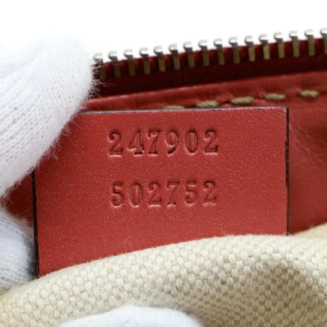 グッチ GUCCI スーキー ディアマンテ キャンバス レザー ハンドバッグ