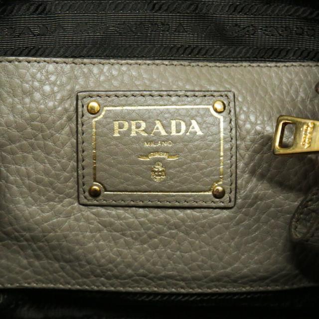 Bランク】 プラダ PRADA サイドジップ ハンドバッグ トリヨンレザー